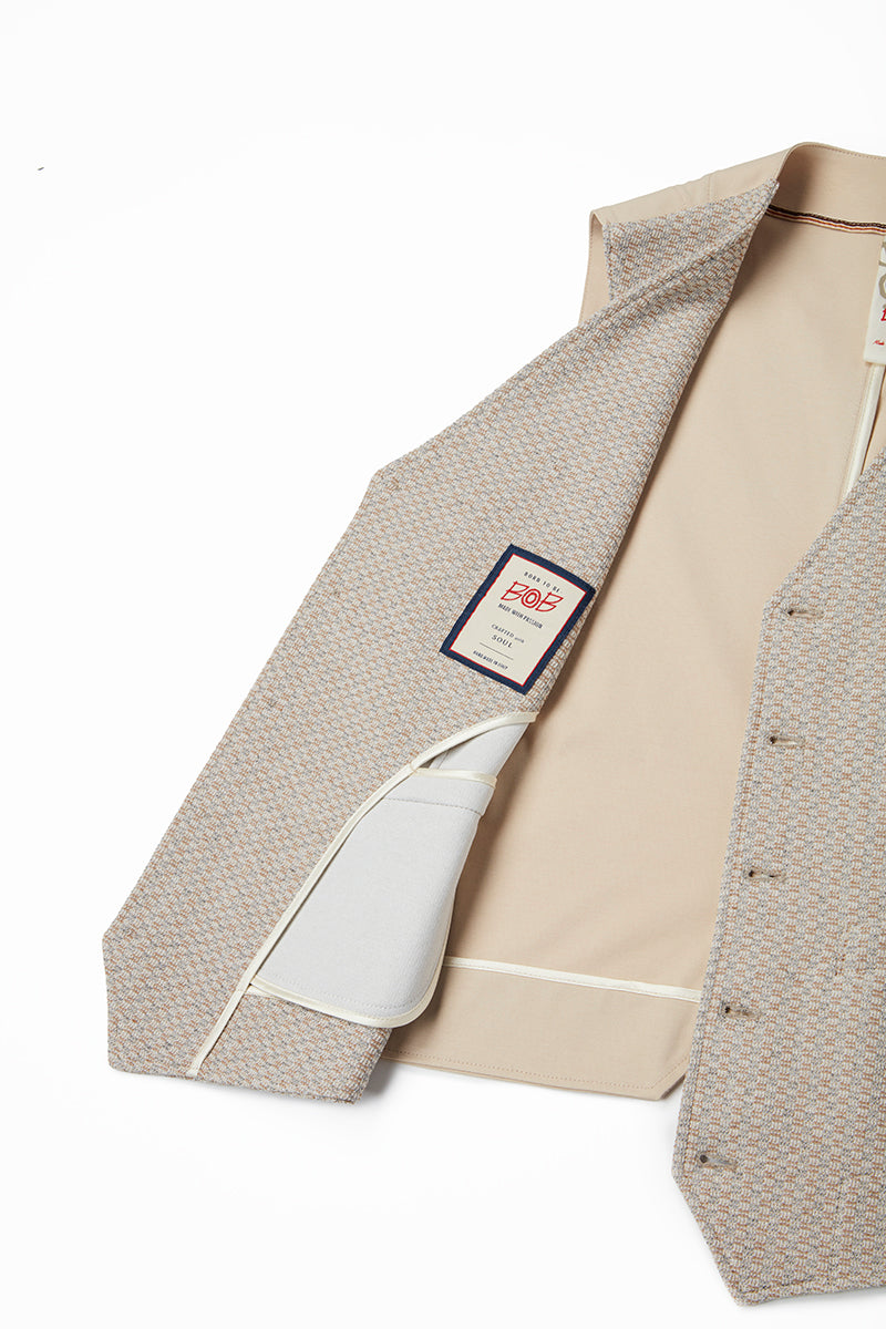 リネンテイストジレ / Col:SABBIA サンドベージュ