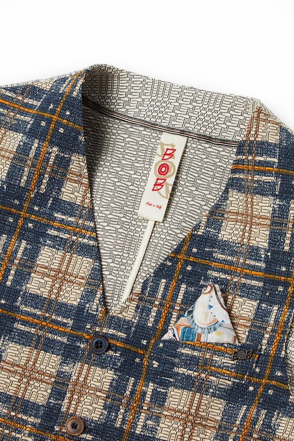 チェックプリントイージージレ / Col:VAR1 ブルーチェック