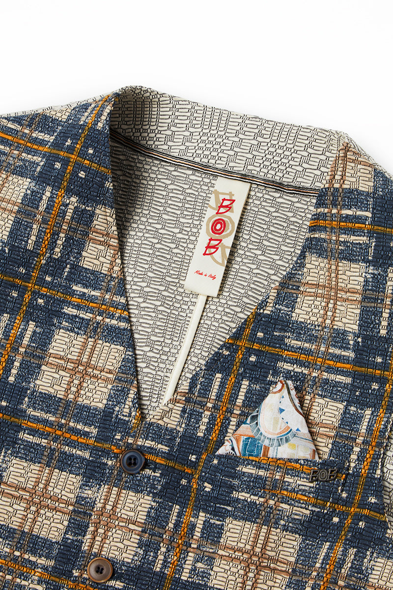 チェックプリントイージージレ / Col:VAR1 ブルーチェック