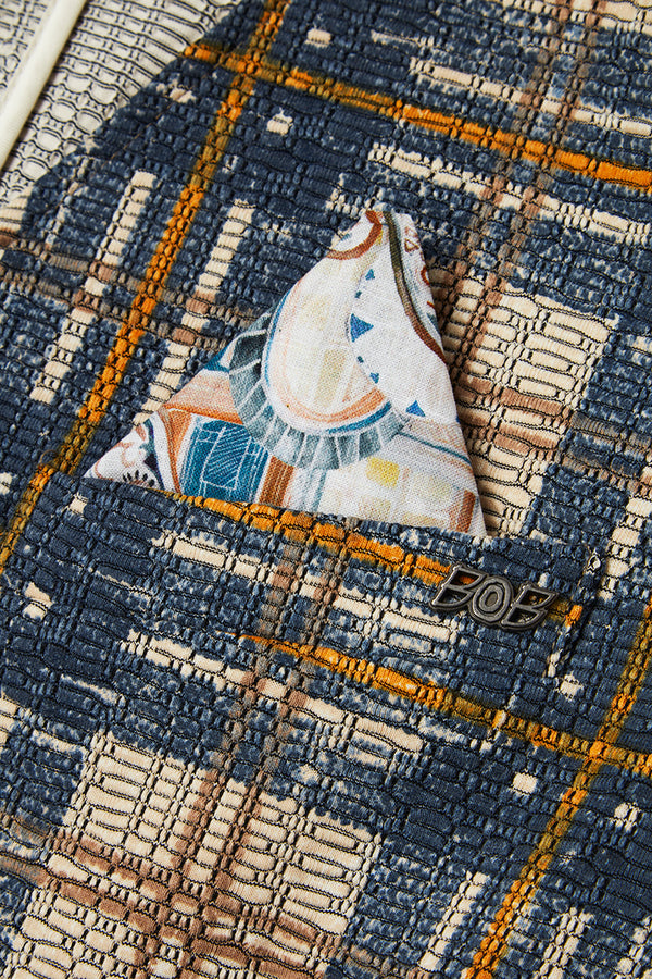 チェックプリントイージージレ / Col:VAR1 ブルーチェック