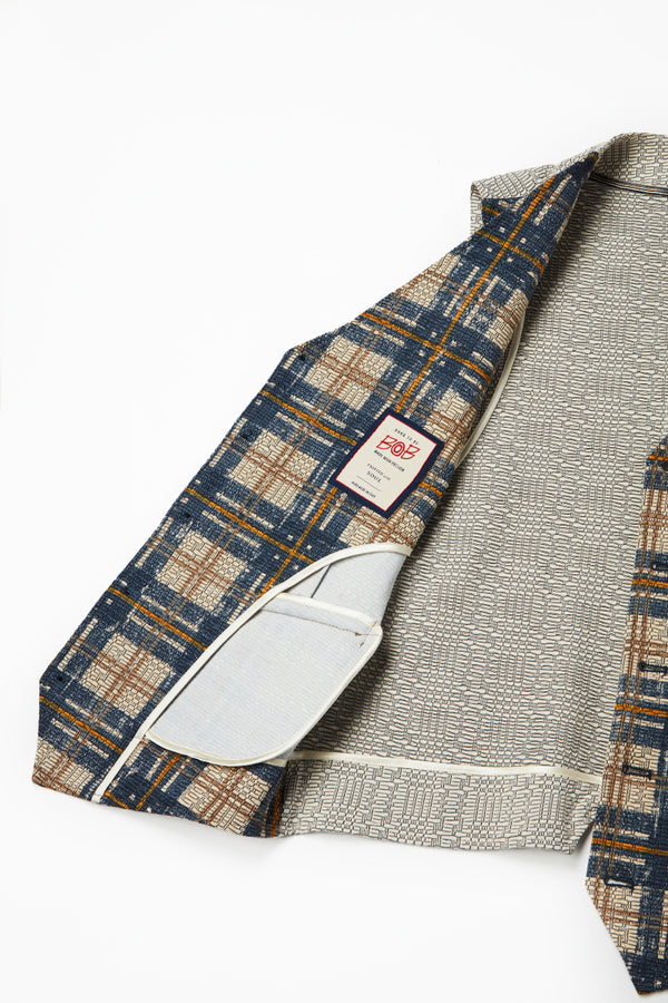 チェックプリントイージージレ / Col:VAR1 ブルーチェック