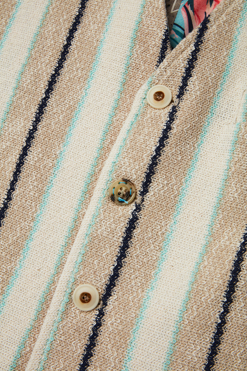 ストライプパターンラッセルジレ / Col:VAR1 サンドベージュ