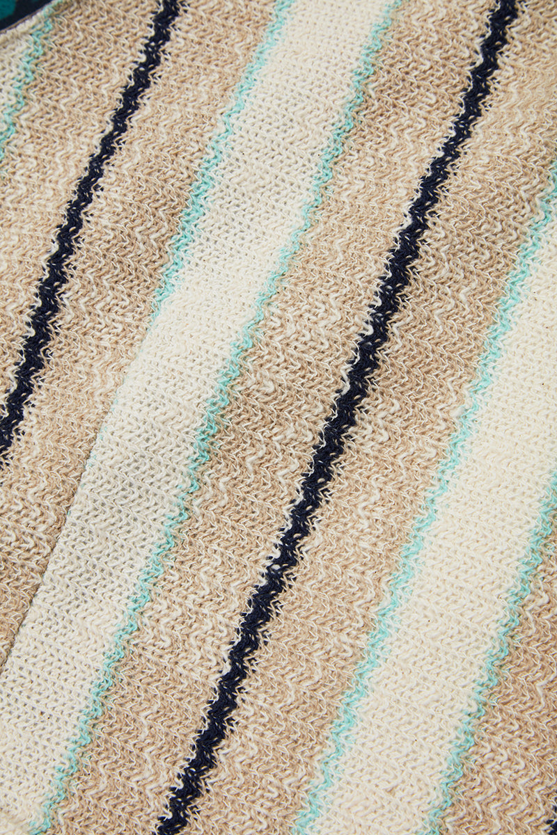 ストライプパターンラッセルジレ / Col:VAR1 サンドベージュ