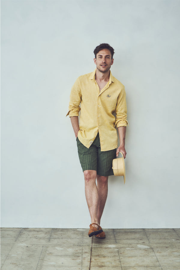 ワンポイントロゴハンドステッチシャツ / Col:BIANCO