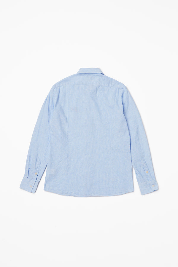 ワンポイントロゴハンドステッチシャツ / Col:BLU