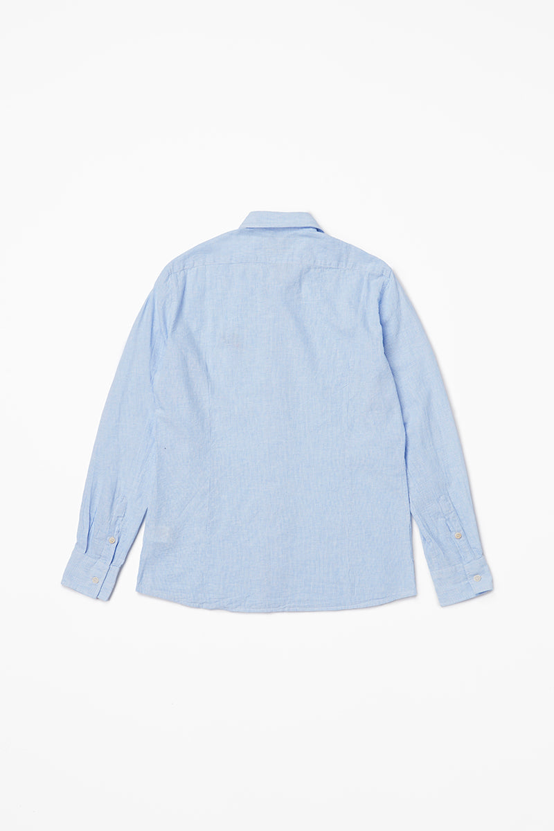 ワンポイントロゴハンドステッチシャツ / Col:BLU