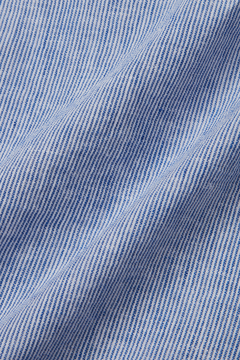 ワンポイントロゴハンドステッチシャツ / Col:BLU