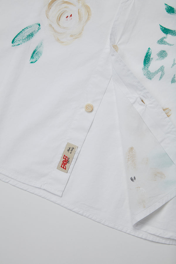 ハンドメイドペイントシャツ / Col:BIANCO ホワイト