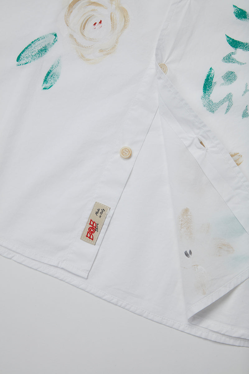 ハンドメイドペイントシャツ / Col:BIANCO ホワイト