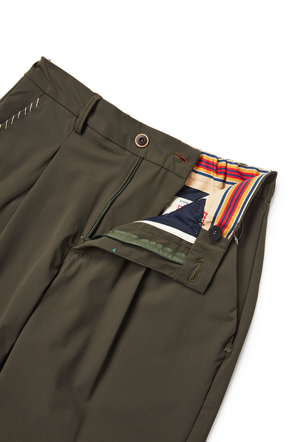 ハンドステッチテクニカルファブリックショートパンツ / Col:MILITARE