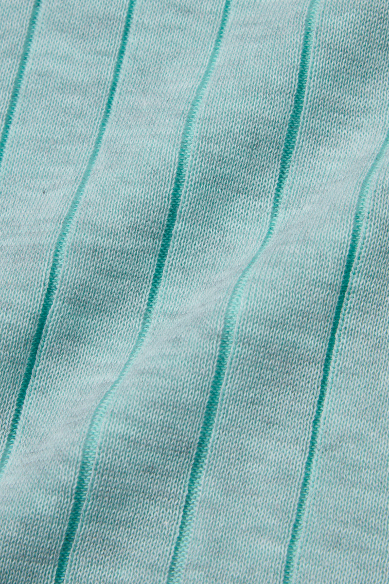 【25SS新作】Knit & Jersey T-Shirt / Col:GRIMEL,ACQUA グレー/アクアブルー