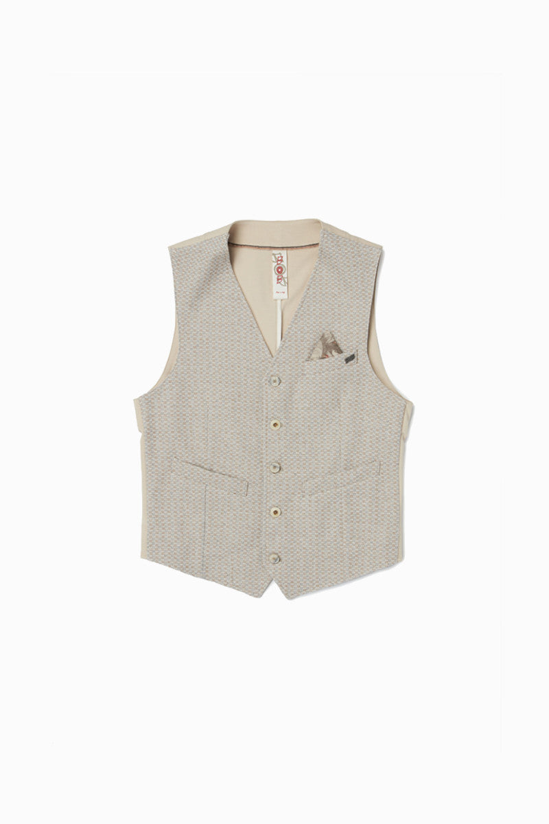 リネンテイストジレ / Col:SABBIA サンドベージュ