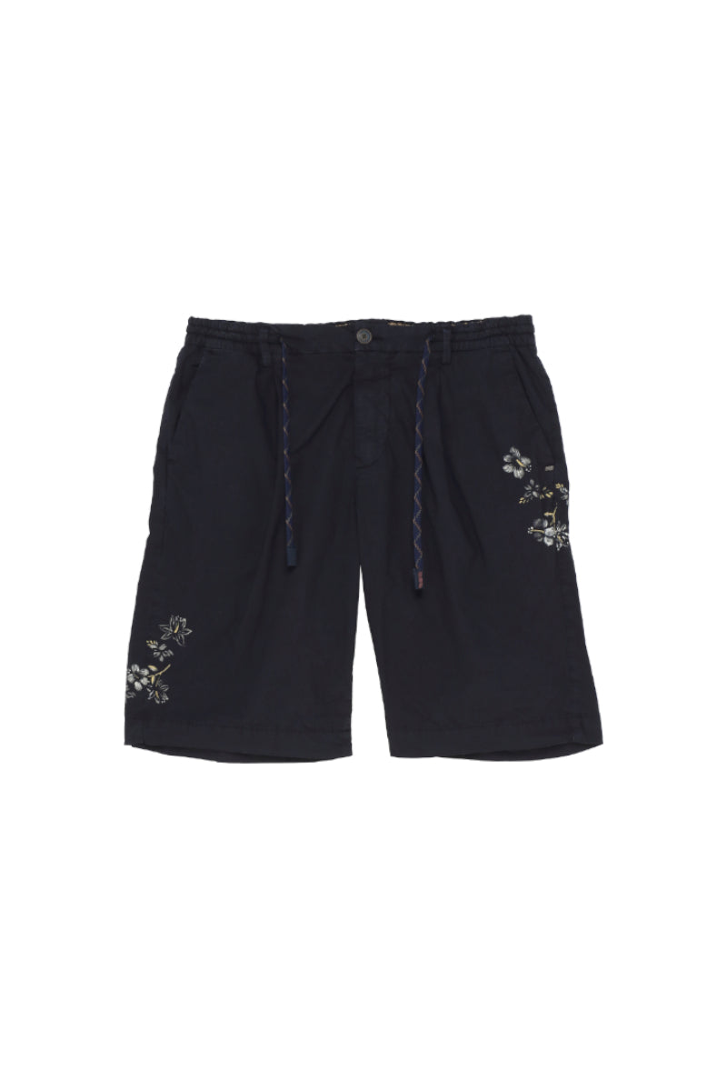 ペイントデザインストレッチショートパンツ / Col:NAVY ネイビー