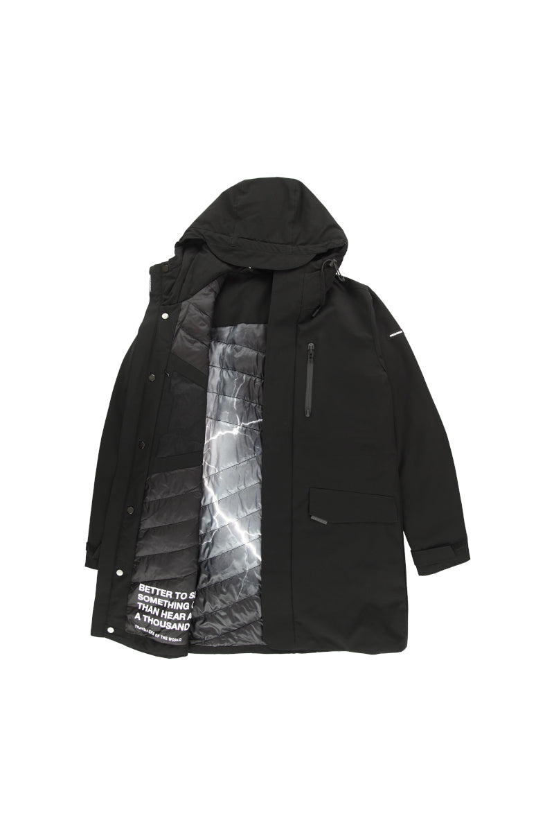 【FREEDOMDAY】 ECOダウン ロングコート / Col:BLACK ブラック