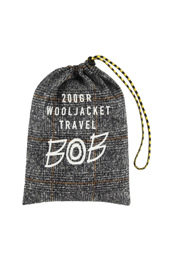 ポケッタブルチェックパターンウールジャケット / Col:VAR3 ライトグレー