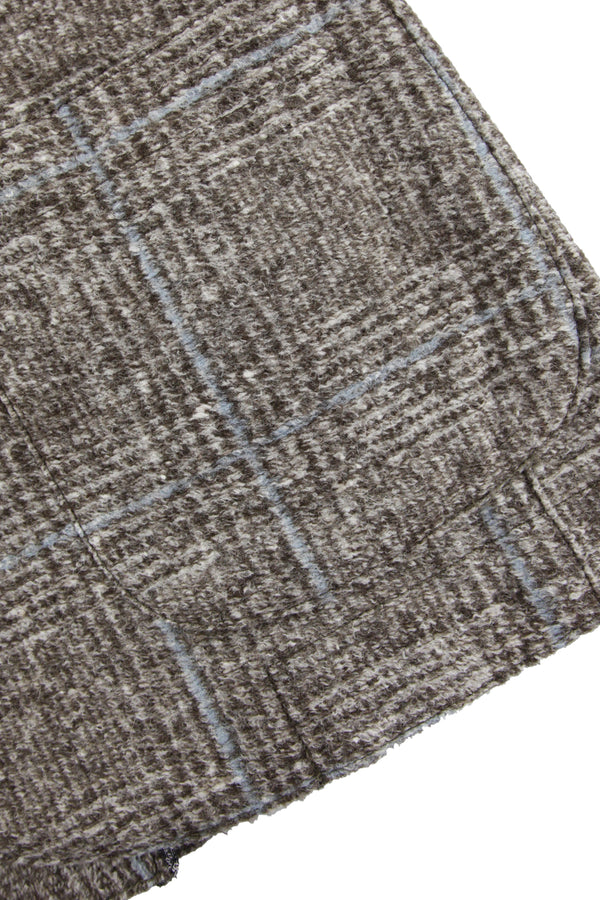 ポケッタブルチェックパターンウールジャケット / Col:VAR2 チャコール