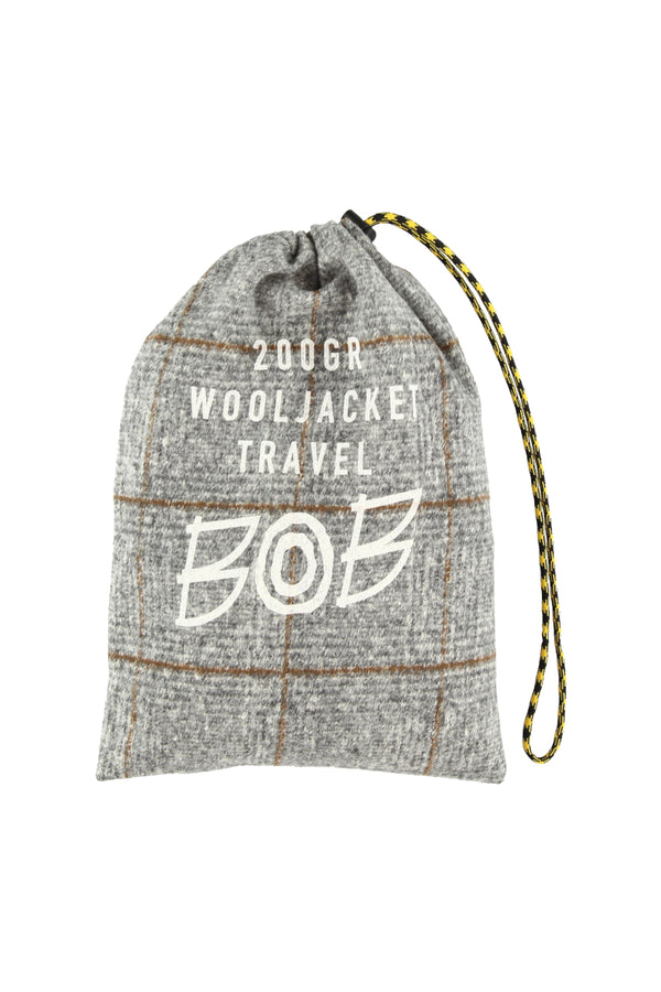 ポケッタブルチェックパターンウールジャケット / Col:VAR2 チャコール