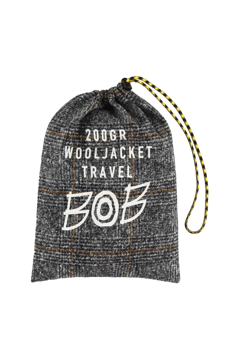 ポケッタブルチェックパターンウールジャケット / Col:VAR2 チャコール