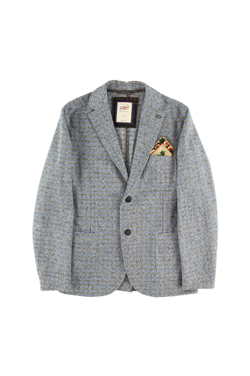 ヘリテージツィードライクチェックジャケット / Col:VAR1 ネイビー系