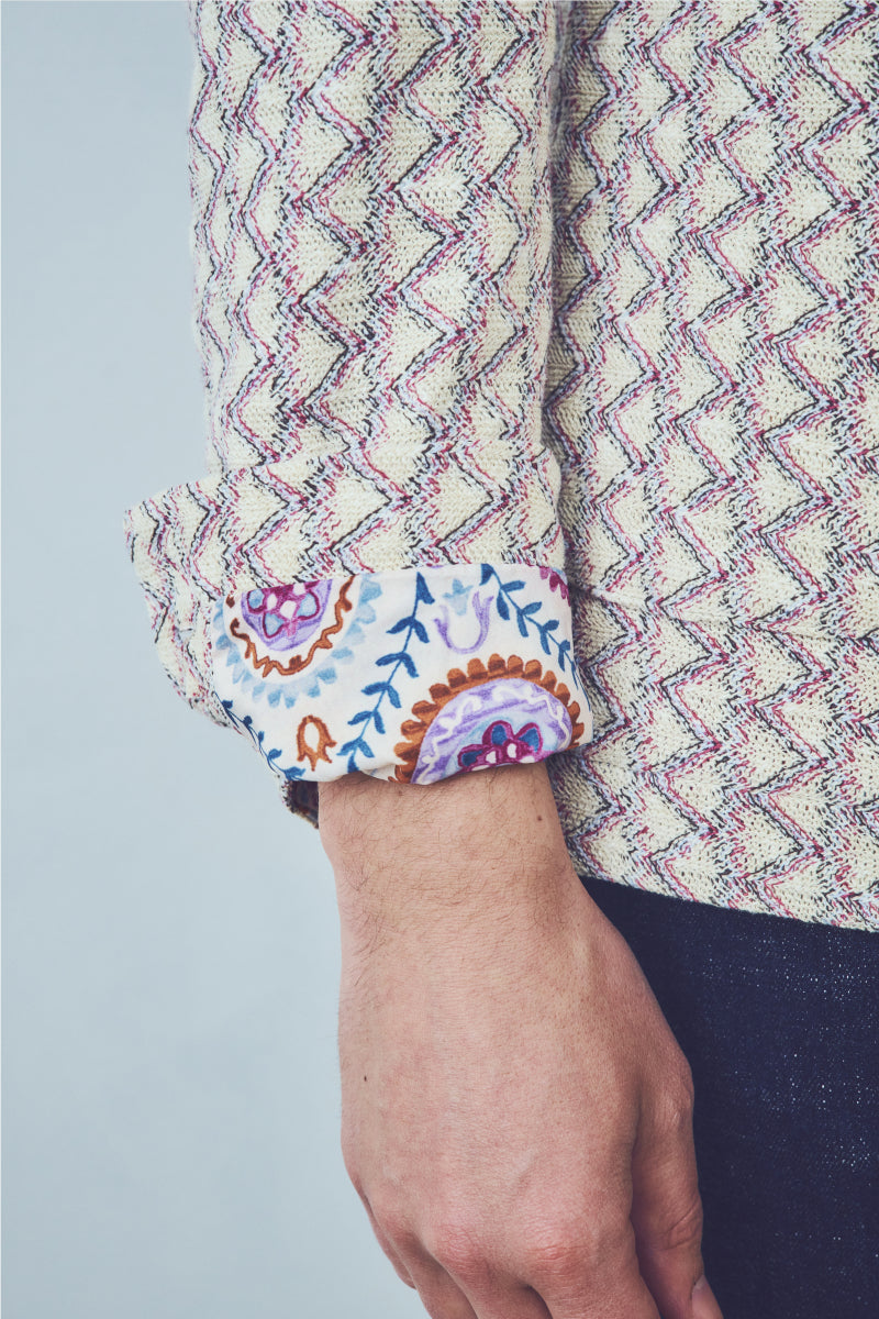 ダブルブレストラッセルニットジャケット / Col:VAR1