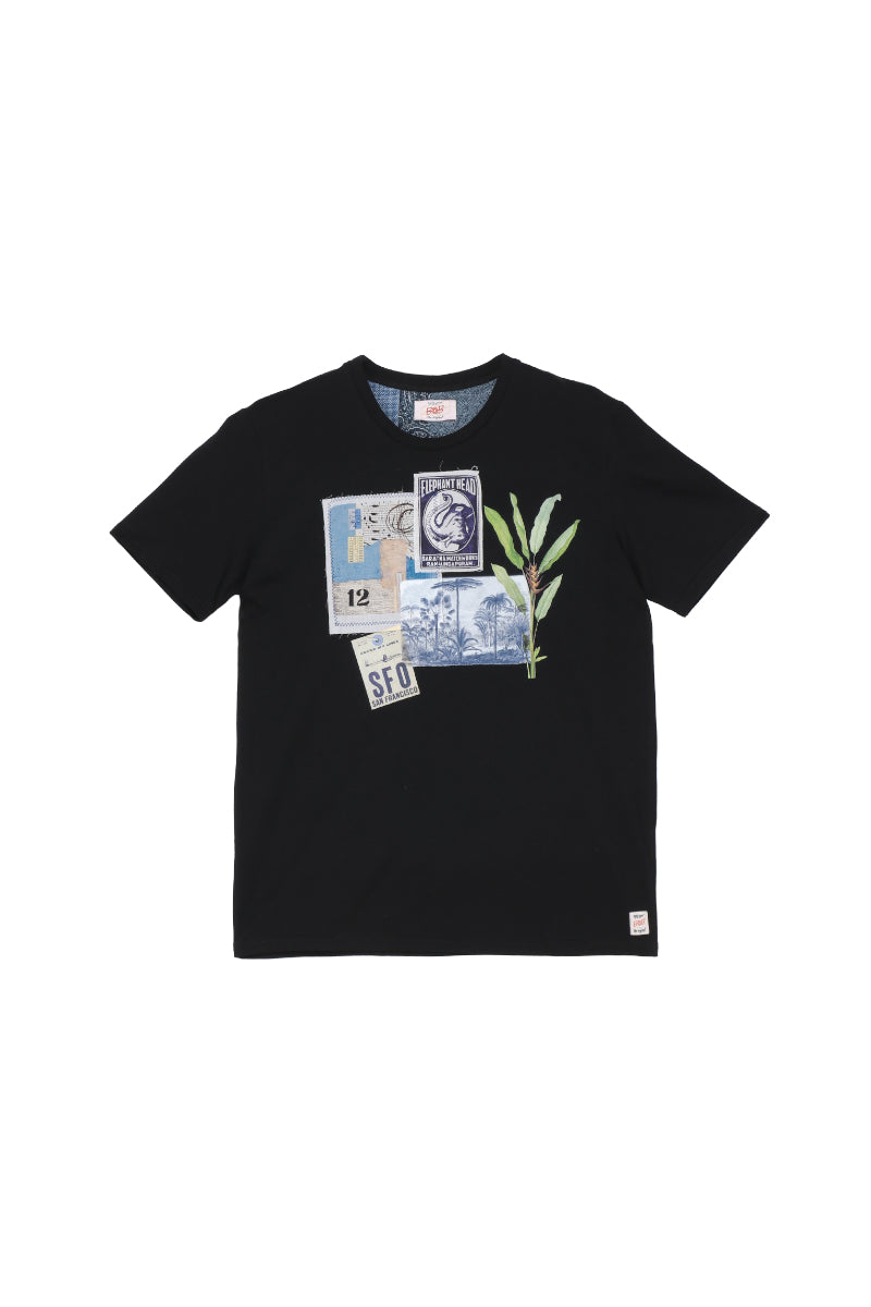 パッチワークTシャツ / COL:NERO ブラック