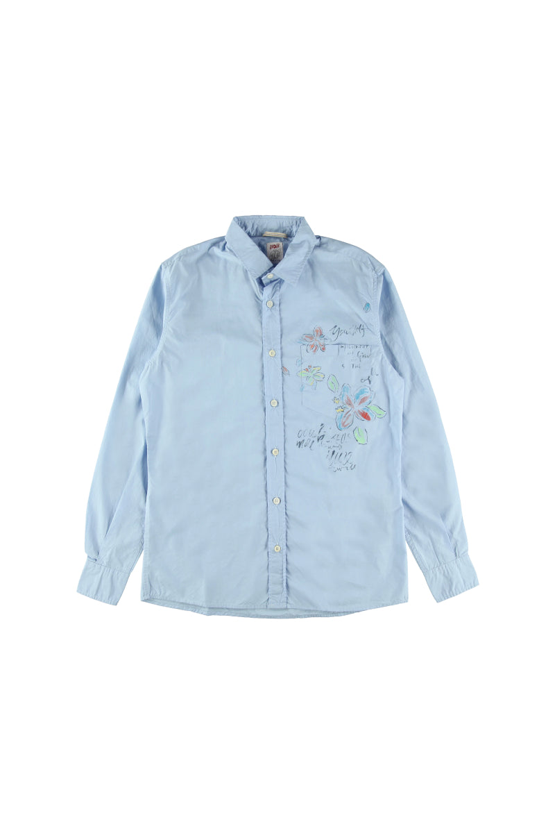 ハンドペイントシャツ / Col:BIANCO ホワイト