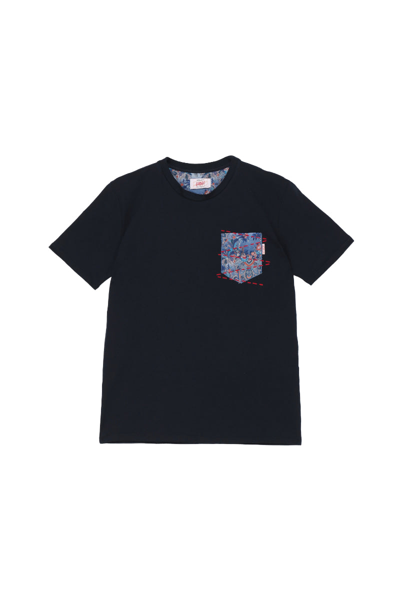 デザインポケットTシャツ / COL:BLU ネイビー