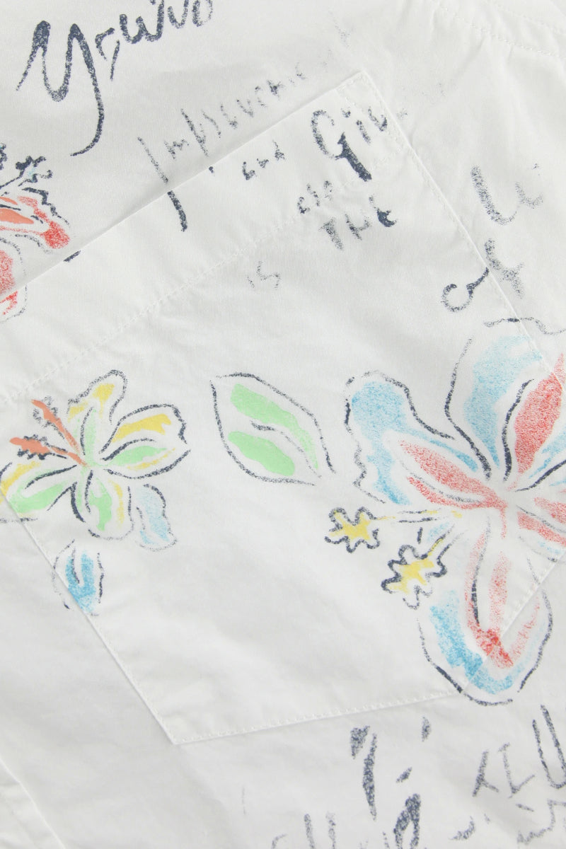 ハンドペイントシャツ / Col:BIANCO ホワイト