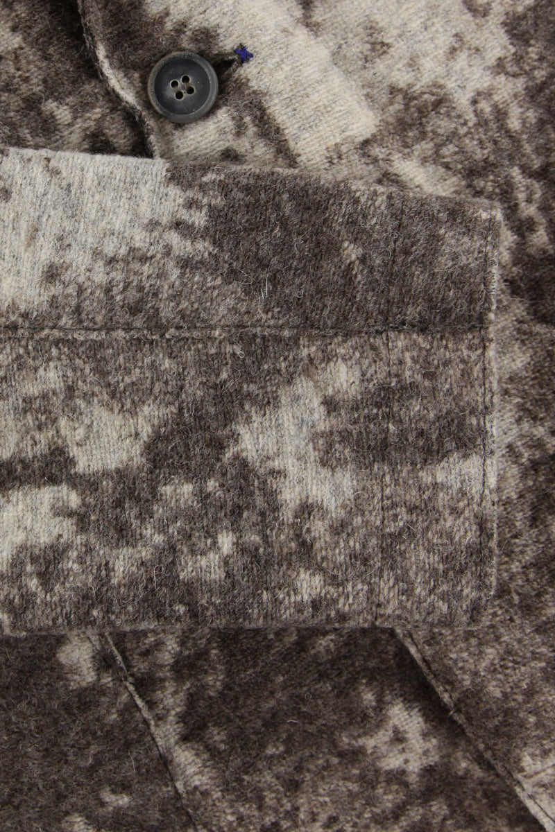 マーブルデザイン ライトウールジャケット / Col:GRIGIO グレー系