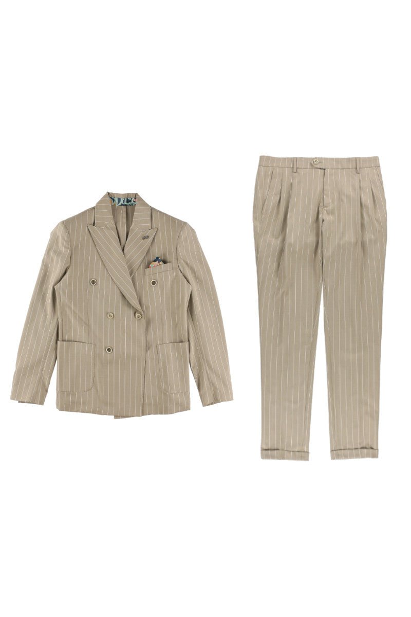 ピンストライプダブルブレストスーツ / COL:NOCE