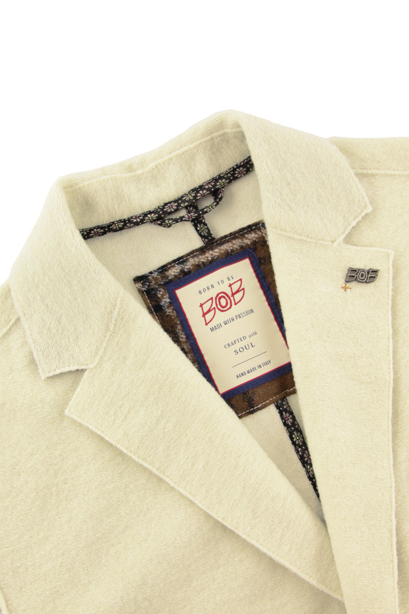 ソフトファブリックウールジャケット / Col:PANNA ホワイト系