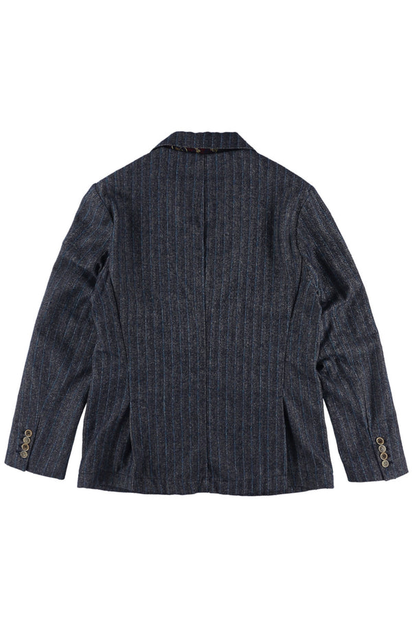 ウールストライプジャケット / COL:PERIORIO インディゴ系