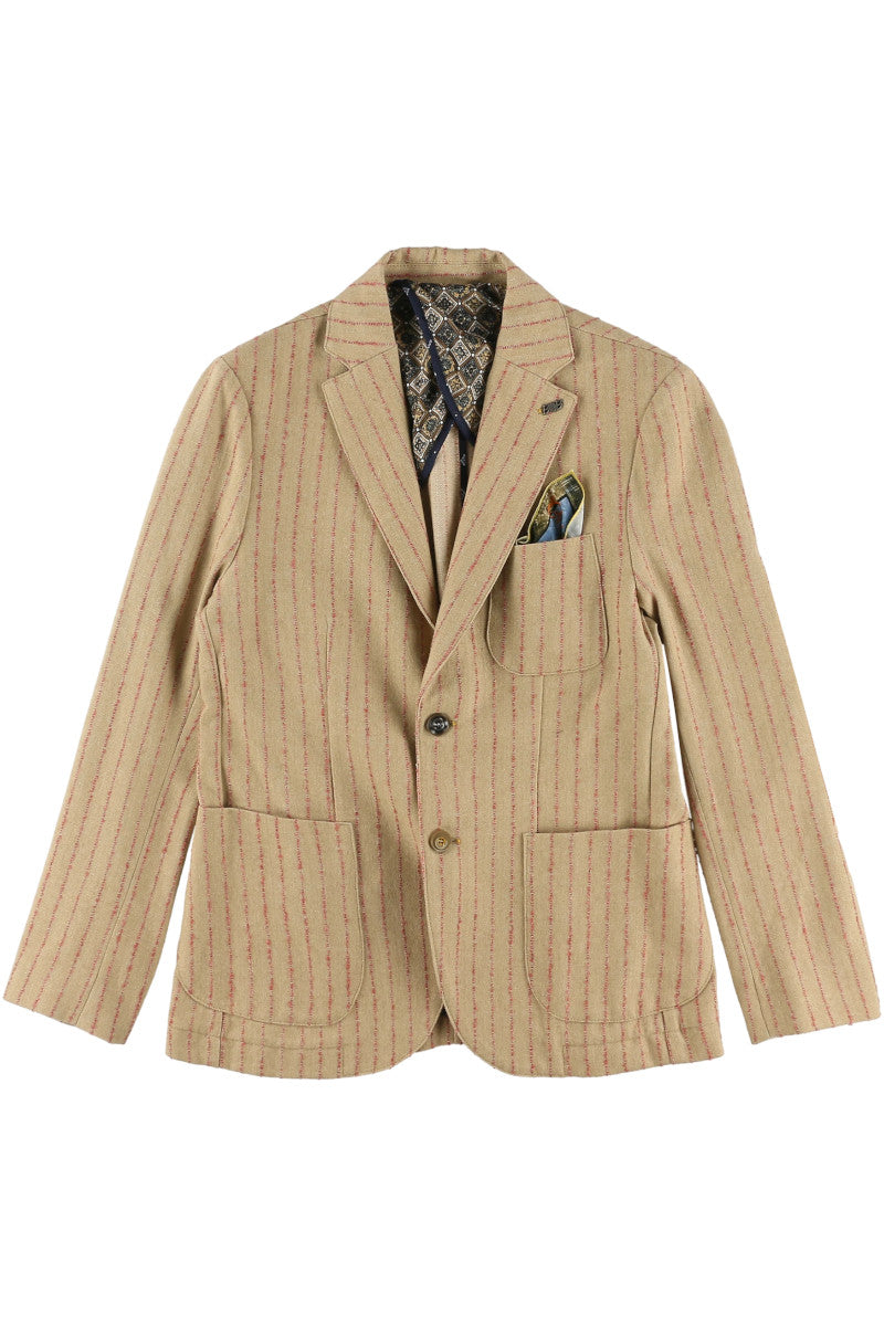 ウールストライプジャケット / COL：ROSA ベージュ系 BOB JAPAN