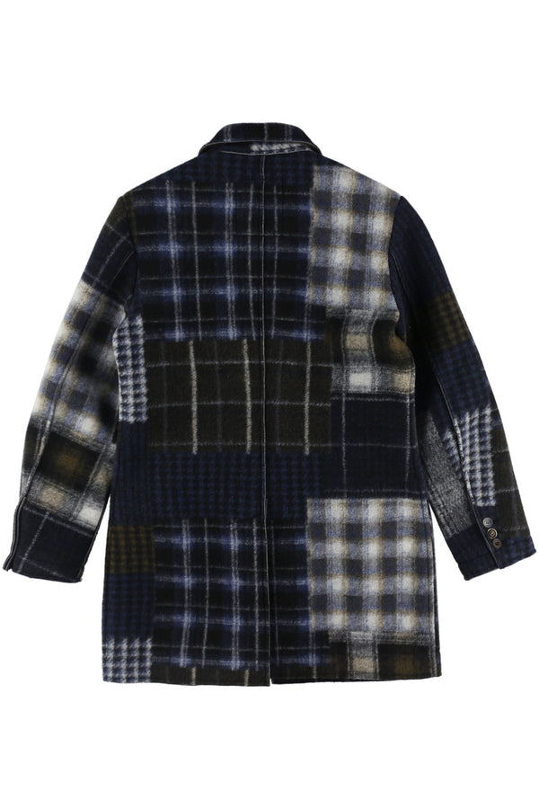 クレイジーパターン ステンカラーコート / COL:VAR2 レッド系