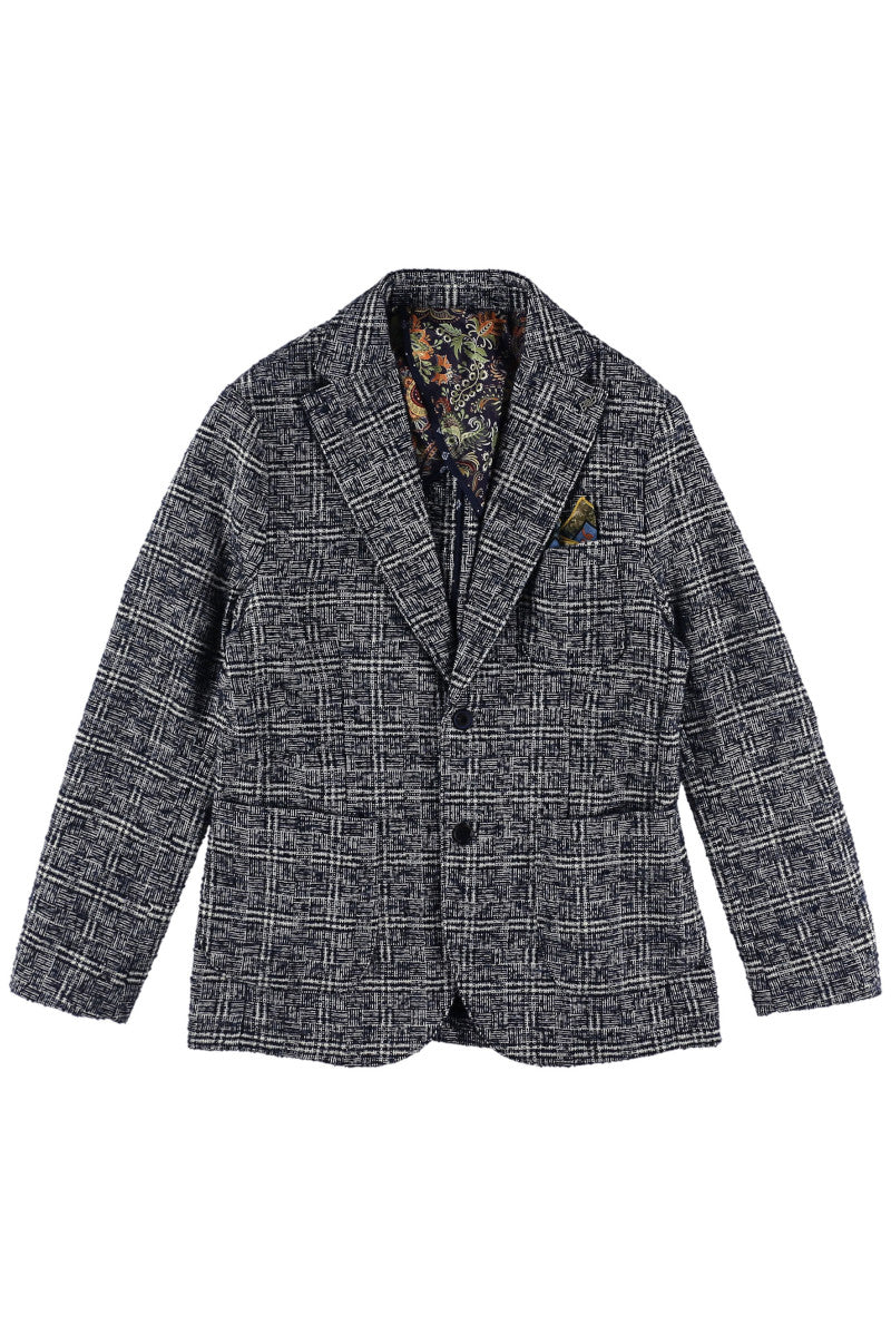 バスケットチェックジャケット/ COL:VAR1 ボルドー系