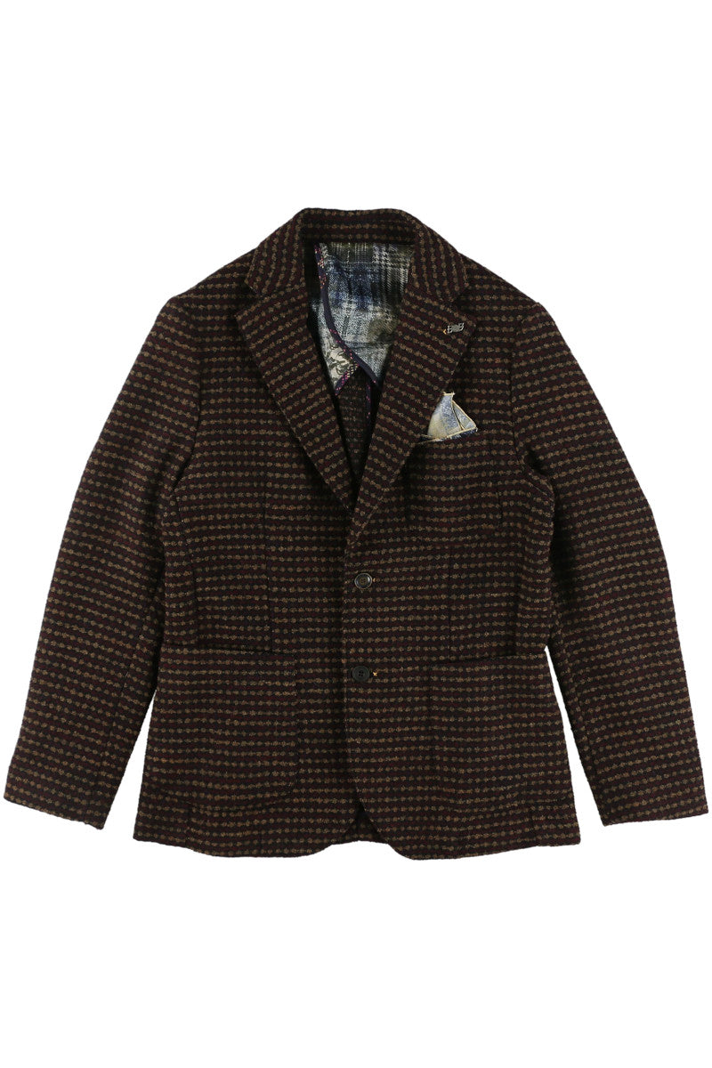 ドットウールジャケット / COL:BORDEAUX ボルドー系