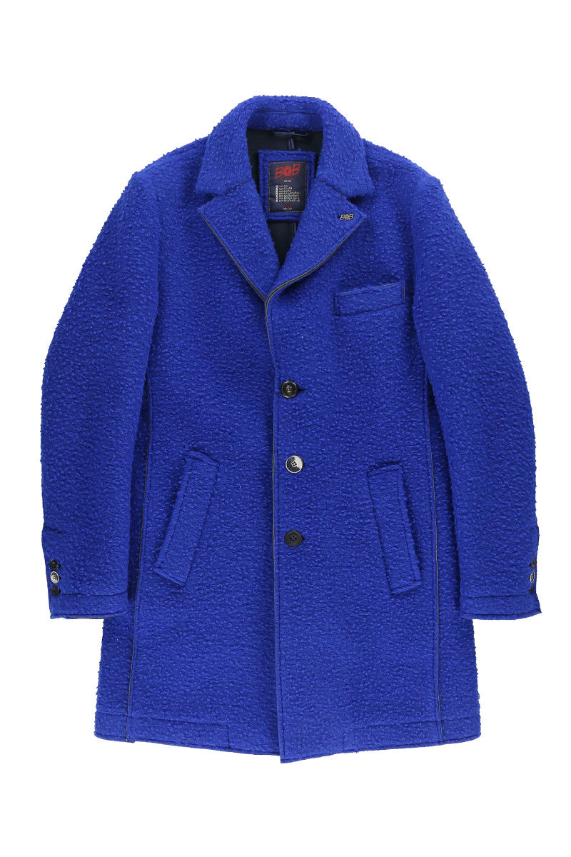 『新品』BOB ボブ チェスターコート ブルー ナッピングボンディングチェスターコート / COL：ROYAL ブルー系 BOB JAPAN