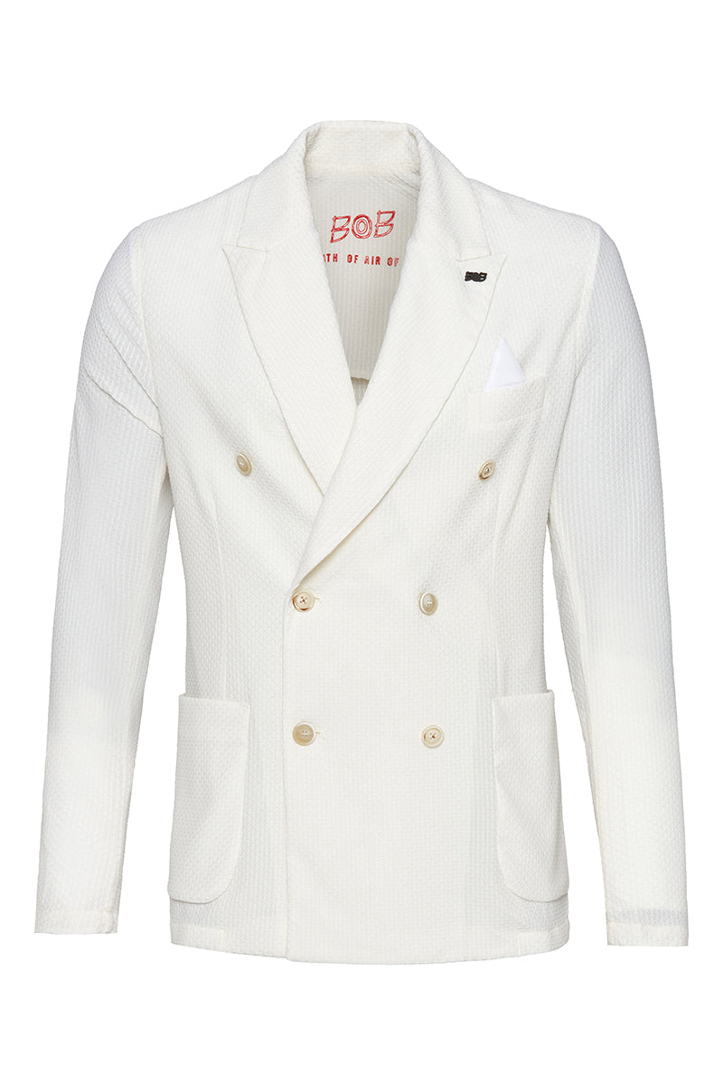 DRIVE4 100gエアーテック・ポケッタブルシアーグリッドジャケット / ECRU アイボリー