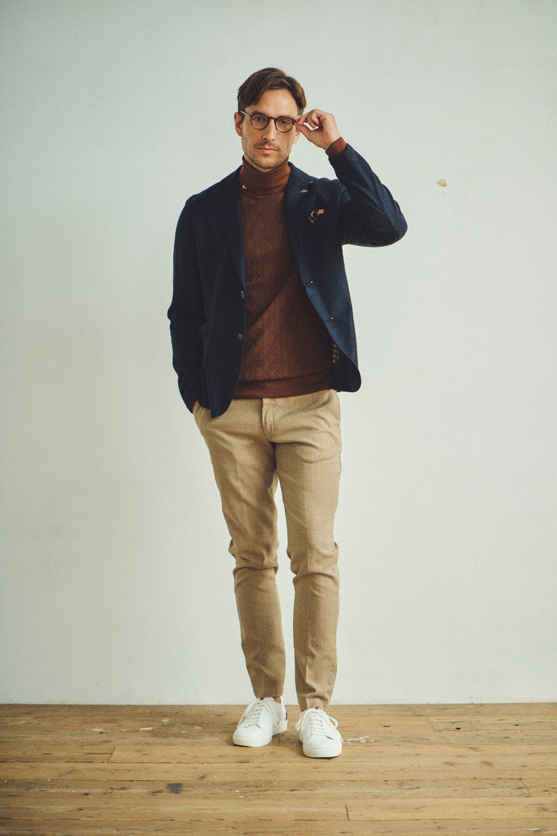 ハイゲージタートルネックニット / Col:ACCIAIO アッシュ