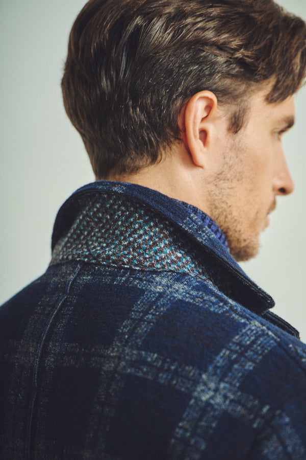 ボンディングチェックチェスターコート / Col: VAR2 ブラック系