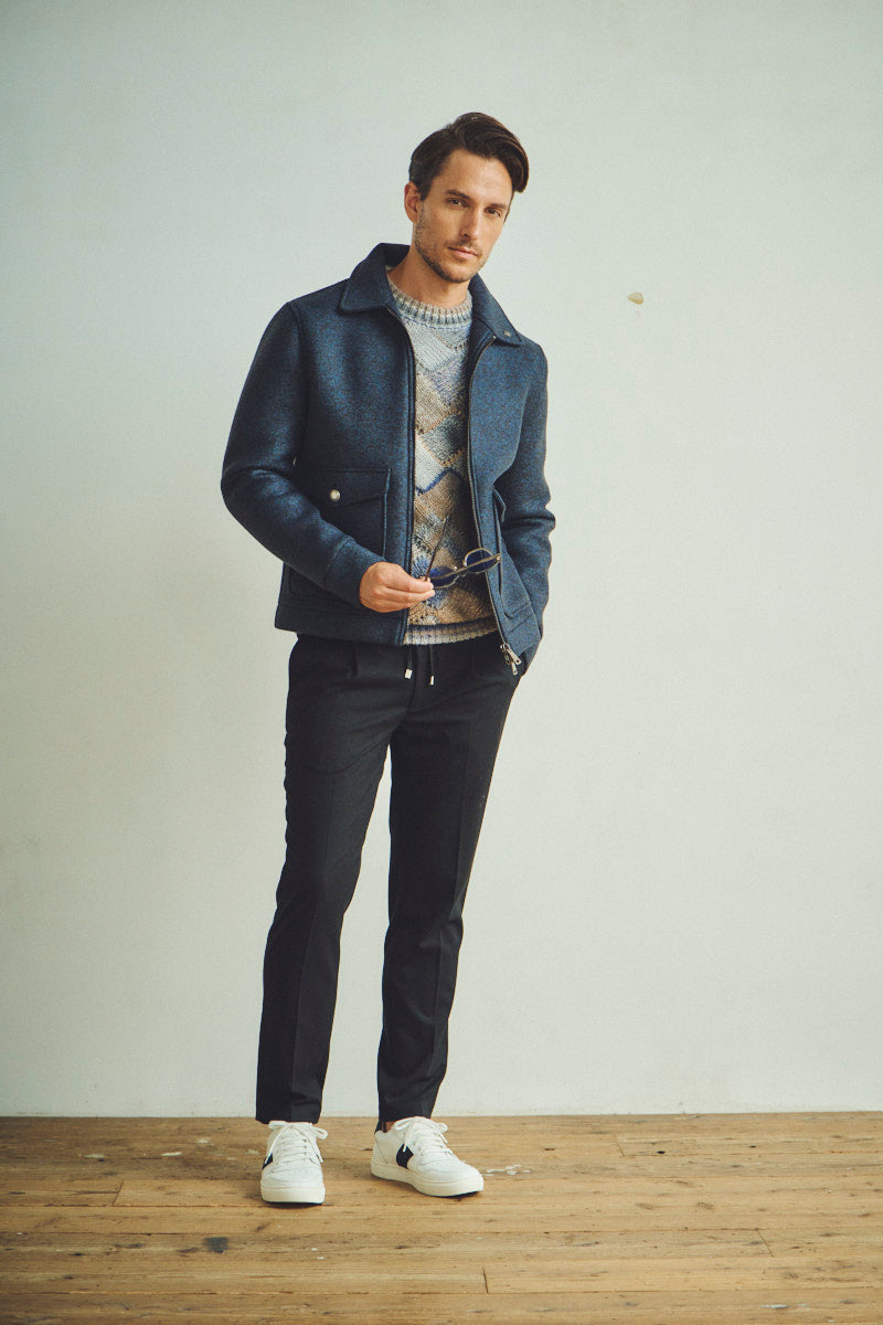 ボンディング A-2フライトジャケット / NERO ブラック系