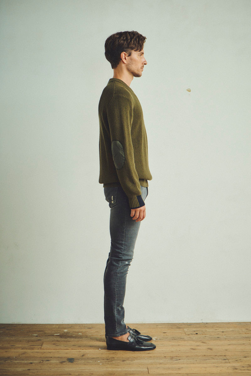 【24AW】Military Design Crewneck knit №074741714 / Col:MILITARE カーキ系