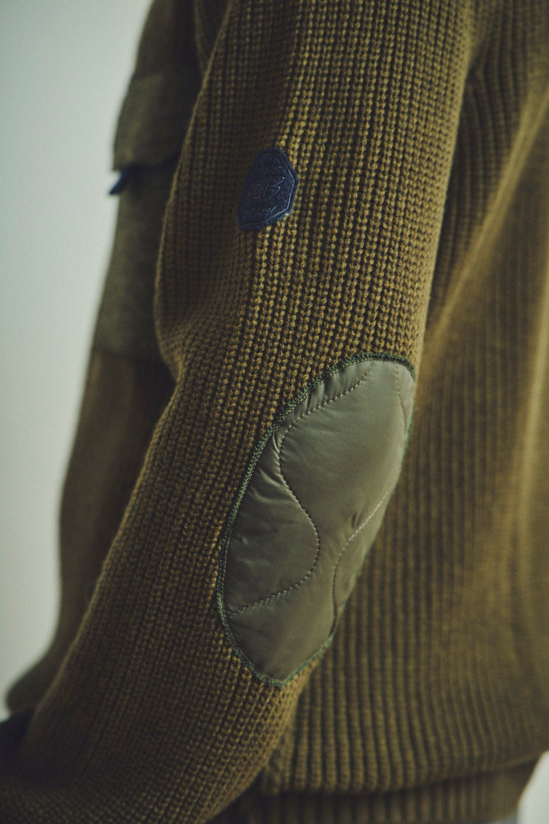 【24AW】Military Design Crewneck knit №074741714 / Col:MILITARE カーキ系