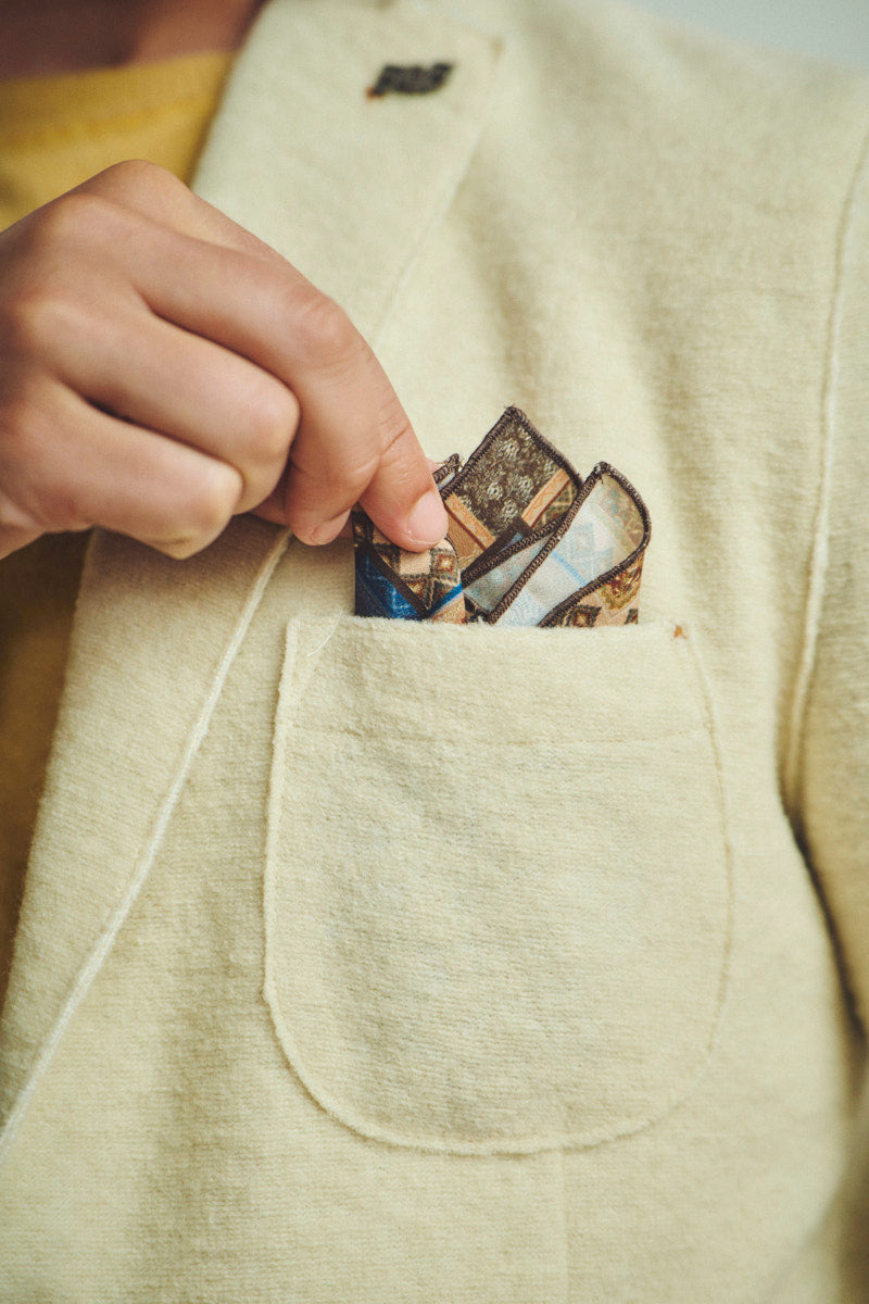 ソフトファブリックウールジャケット / Col:PANNA ホワイト系