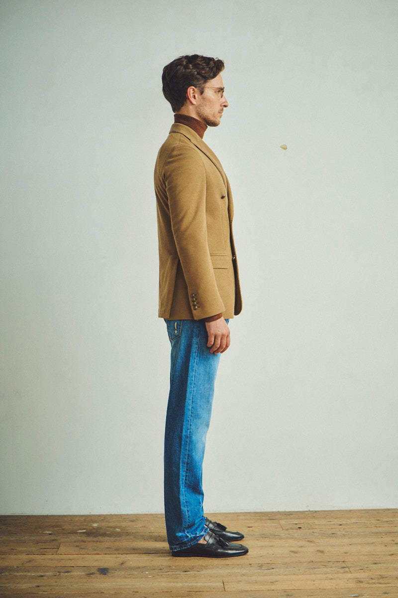 ダブルブレストニットジャケット / COL: BISCOTTO ブラウン系