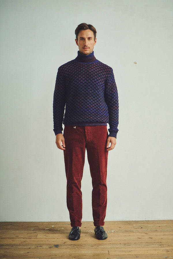 ハニカムタートルネックニット / VAR2 ベージュ系