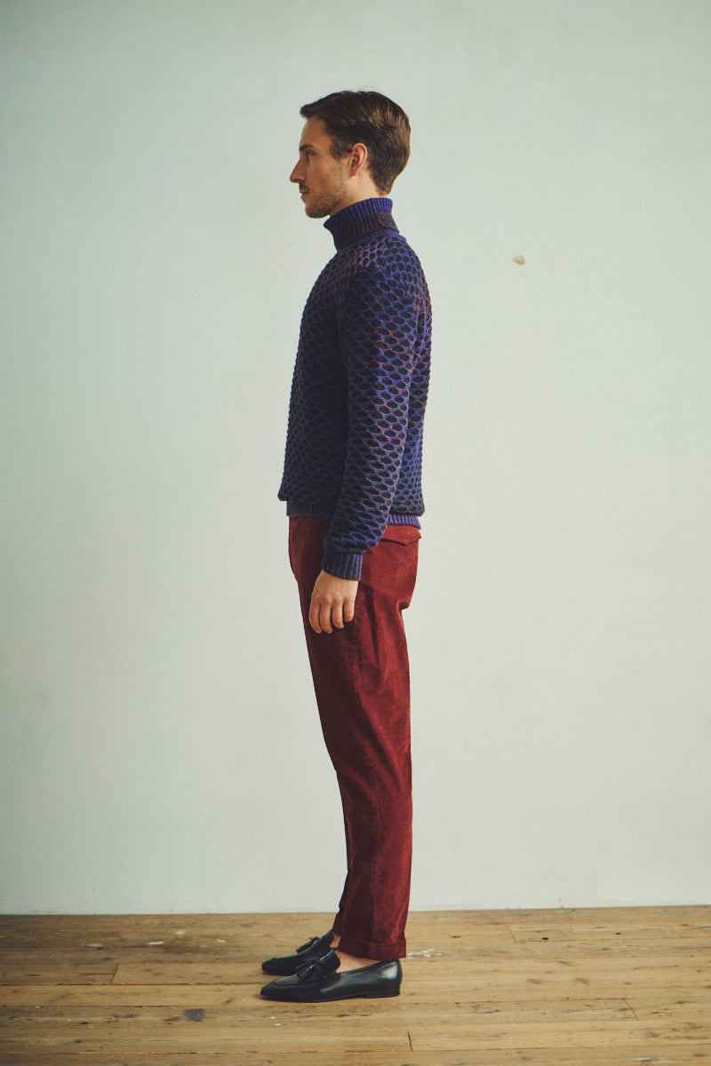 ハニカムタートルネックニット / VAR2 ベージュ系