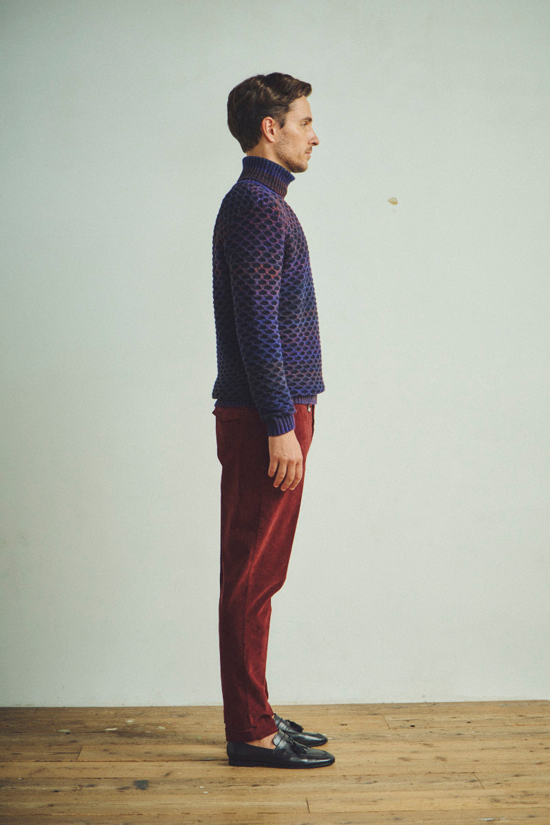 ハニカムタートルネックニット / VAR2 ベージュ系