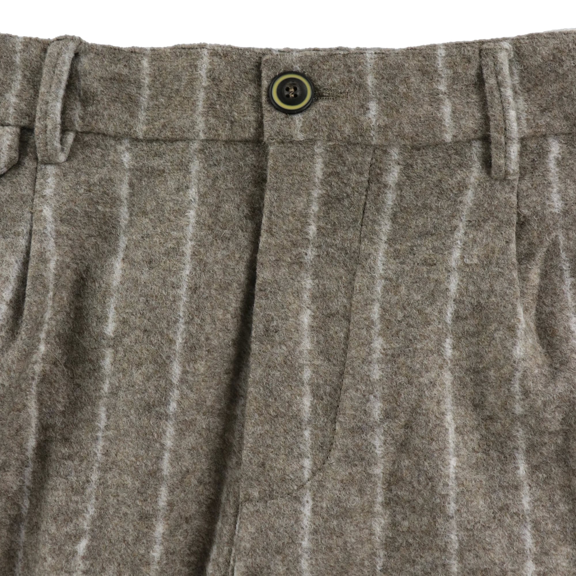 チョークストライプウールパンツ / COL:VAR1 ベージュ系