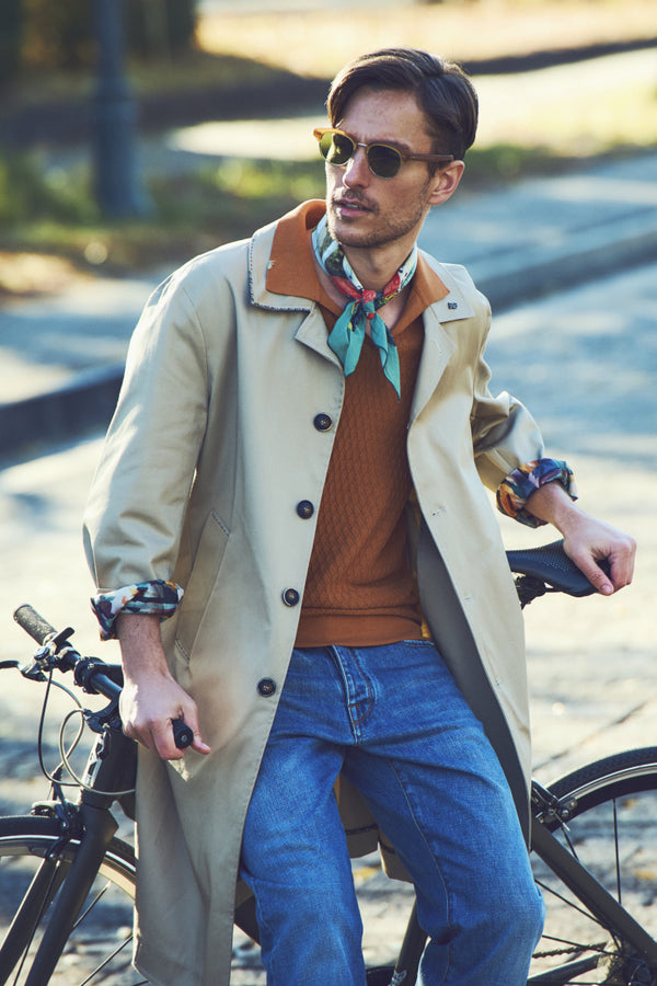 ハンドステッチトップコート / Col:NOTTE ネイビー系